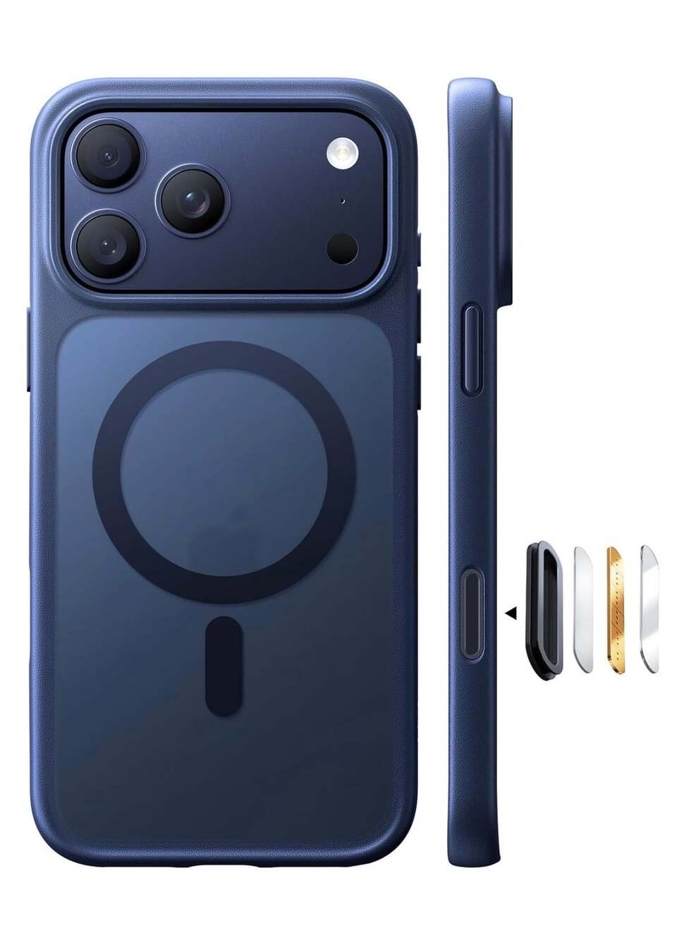 Torras Magnetic Phone Case For Iphone 17 Pro Blue Magsafe